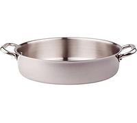 Pentole Agnelli ALIX106ALIN20 Cacerola baja con 2 asas de acero, trilaminado de aluminio y acero para inducción, 20 cm