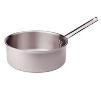 Pentole Agnelli ALIX107ALIN28 Cacerola baja con mango de acero, trilaminado de aluminio y acero para inducción, 28 cm