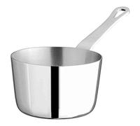 Pentole Agnelli ALIX109ALIN08 Casseruolino cónico con Mango, trilaminado de Aluminio y Acero para inducción, línea de Servicio, 8 cm