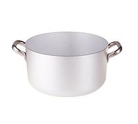 Pentole Agnelli ALMA10436 Cacerola Alta con 2 Asas de Acero, Aluminio Profesional de 3 mm, diámetro 36 cm