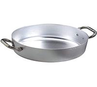 Pentole Agnelli ALMA10660 Sartenes de aluminio profesional de 3 mm, cacerola baja con 2 asas, 60 L