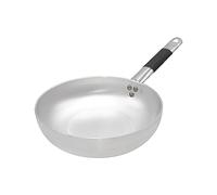 Pentole Agnelli Linea Alluminio Induzione Aluminio 3 mm. Sartén Gruesa Profesional de inducción con Mango frío, diámetro de 24 cm, Acero, Argento