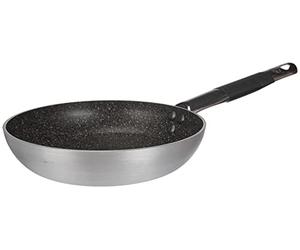 Pentole Agnelli ALSA111BBINF20 Sartén de aluminio con avellanado bajo infinito, con mango tubular de acero inoxidable "Cool", 20 cm, plateado