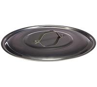 Pentole Agnelli Aluminio 2mm Tapa Redonda con Puente sin Dobladillo, Brillante, Metal, Plateado, 32 cm