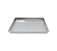 Pentole Agnelli Bandeja rectangular COAL49/345 de aleación de aluminio 3003 con borde, plateada, 45 x 35 cm, 1 pieza