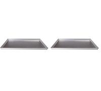 Pentole Agnelli Bandeja Rectangular, Placa de Aluminio, Plateado, 60x40x3 cm (Paquete de 2)