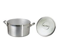 Pentole Agnelli Casseruola Alta in Alluminio BLTF, con 2 Manici in Acciaio Inossidabile, Argento, 4.5 Litri