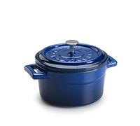 Pentole Agnelli COGHSRP10410B Línea de cacerolas de cocción Lenta de Hierro Fundido, 10 cm, 0.35 l, Azul
