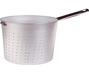 Pentole Agnelli Colador/Calentador de Pasta cilíndrico de Aluminio con Mango Tubular, Metal, Plateado, 18x18x18 cm