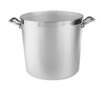 Pentole Agnelli FAMA330 Cacerola cilíndrica de cocina familiar en aluminio BLTF, asas, 20 litros, plata