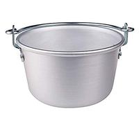 Pentole Agnelli Family Cooking Alluminio Caldero con Mango arqueado, Aluminio, Plateado, 22 cm