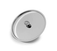 Pentole Agnelli Linea 1907 - Tapa de Acero Pulido con Puente, Color Plateado, 16 cm