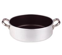 Pentole Agnelli Platinum Cacerola Baja con Dos Asas de Acero, Metal, Plateado, 36 cm
