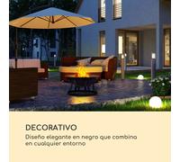 Pentos Brasero 2 en 1 Ø73cm Salvachispas Ø60cm Rejilla Hierro fundido