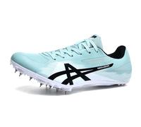 PENXZT Hombre y Mujer Zapatillas de Clavos, Calzado de Atletismo Ligero Resistente al Desgaste para Running,Salto Largo,Training,White Moon,39 EU