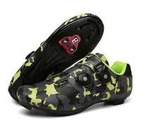 PENXZT Zapatillas de Ciclismo para Hombre, Zapatos de Bicicleta de Carretera Compatibles con Look KEO Cleats Transpirables Unisex Adulto