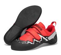 PENXZT Zapatos de Escalada en Roca para Hombre, Deportivos, Ligeros, para Boulder, Entrenamiento en Gimnasio, Sistema Cierre Velcro, Unisex,C,39 EU