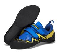 PENXZT Zapatos de Escalada en Roca para Hombre, Deportivos, Ligeros, para Boulder, Entrenamiento en Gimnasio, Sistema Cierre Velcro, Unisex,A,37 EU