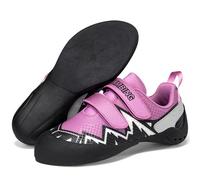 PENXZT Zapatos de Escalada en Roca para Hombre, Deportivos, Ligeros, para Boulder, Entrenamiento en Gimnasio, Sistema Cierre Velcro, Unisex,D,35 EU