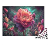 Peón floreciente en el jardín Puzzle 1000 Piezas - Rompecabezas, Desafiante, Adultos, Regalo, Juego Familiar, Decoración del Hogar 70x50cm/1000pcs