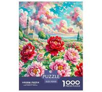 Peón Puzzle 1000 Piezas Flor, Clásicos Rompecabezas De Bricolaje, Juego Familiar, Regalo, para Adultos Y Niños A Partir De 12 Años 70x50cm/1000pcs