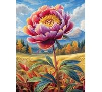 Peonía Atardecer Puzzle 1000 Piezas Cartón Grueso para Principiantes Animales Salvajes con Flores Ejercicio Mental Relajante Ocio Creativo Casa Regalo Creativo 1000 PCS