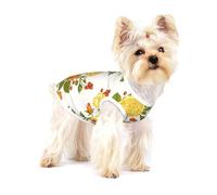 Peonía de Flor Amarilla,Camiseta de algodón sin Mangas para Mascotas, Chaleco Transpirable, Suave y elástico para Cachorros,L