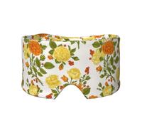 Peonía de flor amarilla,Máscara para ojos con bloqueo de luz y protección ocular completa para dormir, orejeras y ojos.
