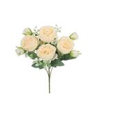 Peonía de seda para fotografía de flores, decoración del hogar, arreglo de boda, exhibición de mesa, 30 x 15 x 10 cm, decoración floral realista en blanco, rosa, rojo para champán (rosa roja)