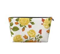 Peonía Flor Amarilla, Bolsa de artículos de tocador Bolsa de Maquillaje Bolsa de cosméticos Bolsa de artículos de tocador de Viaje portátil