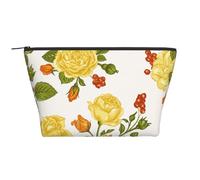 Peonía Flor Amarilla, Bolsa de artículos de tocador Bolsa de Maquillaje Bolsa de cosméticos Bolsa de artículos de tocador de Viaje portátil