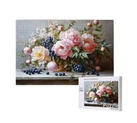 Peonía Puzzle 1000 Piezas Adultos, 75x50cm Gran Formato Puzzle aráNdano Patrón Diseño, Jigsaw Adultos DIY Artesanía con Embalaje de Caja de Regalo, Home Room Wall Decor, Regalo Mujer Hombre, Model1304