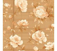 Peonía rosa vintage floral Papel tapiz despegable y adhesivo 45cm x 600cm , Boho marrón floral Papel de contacto autoadhesivo, revestimiento de pared para la decoración de encimeras de gabinetes de do