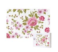 Peonías de Color Rosa Paja,Rompecabezas de Madera de 300 Piezas, Juego Familiar, Rompecabezas para Adultos, Adolescentes, decoración del hogar