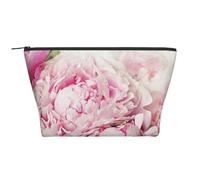 peonías en Blanco, Bolsa de artículos de tocador Bolsa de Maquillaje Bolsa de cosméticos Bolsa de artículos de tocador de Viaje portátil