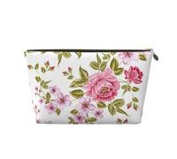 Peonías Rosa Paja, Bolsa de Maquillaje Bolsa de cosméticos Bolsa de artículos de tocador de Viaje portátil Bolsa de artículos de tocador