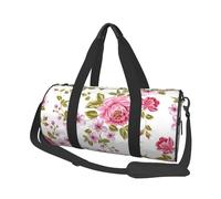 Peonías Rosa Paja, Bolsa de Viaje de Gran Capacidad, Bolso Redondo, Bolsa de Viaje Deportiva, Bolsa de Mano, Bolsa de Fitness