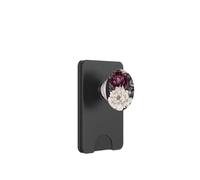 Peonías Vintage de Acuarela en Blanco y Burdeos PopSockets PopWallet para MagSafe