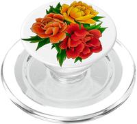 Peonías y Flores en un Atrevido Ramo de Flores Vintage PopSockets PopGrip para MagSafe