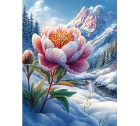Peony Flor en una Pradera florecida Puzzle 300 Piezas Cartón Grueso para Adultos Y Adolescentes Vida Silvestre y Mascotas Relajación Concentración Alivio Estrés Idea De Regalo 300 PCS