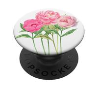 Peony Flower - Bouquet of Peonies Women and Girls PopSockets PopGrip Adhesivo