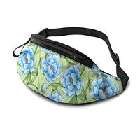 Peony Flowers Beautiful Floral Fanny Pack para Hombres y Mujeres, riñonera Cruzada, riñonera para Viajar, Caminar, Correr, Senderismo, Ciclismo
