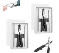 Peony Nail Clippers, Eagle Beak Angled-Nail-Clipper 3-Piece Set,Funnel nail Trimmer with File,Heavy Duty Toe clipper for Thick Nails Seniors,for Manicure (2*Balck)
