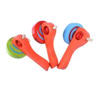 Peonza de Madera con Cuerda, Juguete Giratorio Infantil, 3 Piezas | Asa y Hilo Incluidos, Formato Portátil para Preescolar y Viajes, Apoyo en Coordinación y Juego Familiar Color Aleatorio