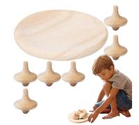 Peonza de madera para niños - Giroscopio de juguete con punta de los dedos para niños, peonza de madera segura para niños | Juguetes educativos para la primera infancia finamente pulidos para