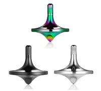 peonza giratoria de Acero Inoxidable, 3PCS Juguetes EDC de giroscopio de Escritorio de precisión, Balance, Gira Suave, Bien Hecho, Largo Tiempo de rotación