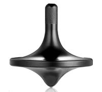 peonza giratoria de Acero Inoxidable, Juguetes EDC de giroscopio de Escritorio de precisión, Balance, Gira Suave, Bien Hecho, Largo Tiempo de rotación (M/Negro)