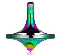 peonza giratoria de Acero Inoxidable, Juguetes EDC de giroscopio de Escritorio de precisión, Balance, Gira Suave, Bien Hecho, Largo Tiempo de rotación (L/Iridiscente)