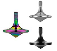Peonza giratoria de Metal de precisión, LOQATIDIS Gira Suavemente Durante Mucho Tiempo, el Mejor Tiempo de Giro Durante 8 Minutos, Juguetes EDC Bien Hechos con Equilibrio (3PCS)