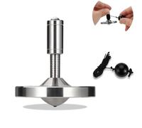 Peonza giratoria de precisión con Cuerda, Juguetes giroscópicos antigravedad de Acero Inoxidable de Alto Rendimiento, Giro prolongado hasta 15 Minutos, pérdida efectiva de Tiempo (Plata M)